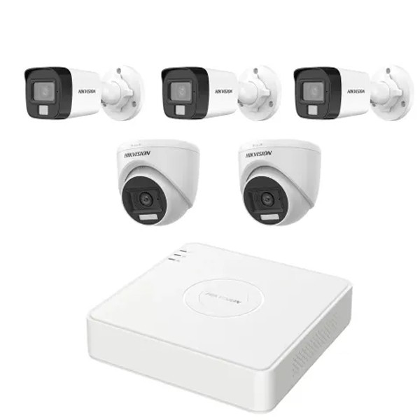 HIKVISION 5 Unit 1080P Night Vision Security CCTV Camera Package