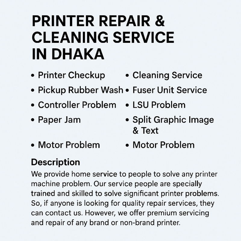 Printer Repair & Cleaning Service in Dhaka