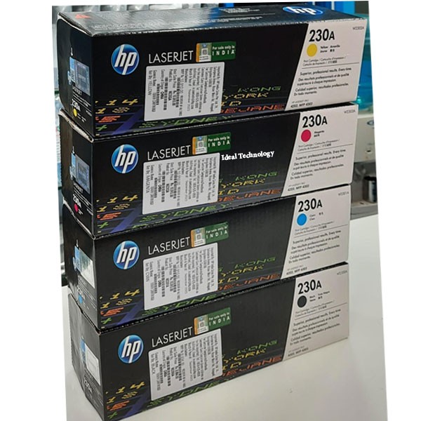 HP 230A CMYK Full Set Original Color LaserJet Toner