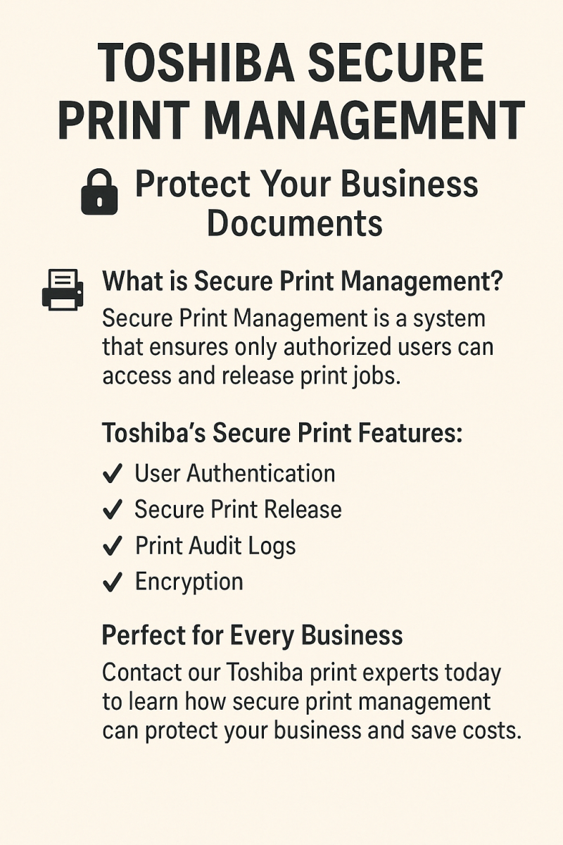 Toshiba Secure Print Management: Protect Your Business Documents